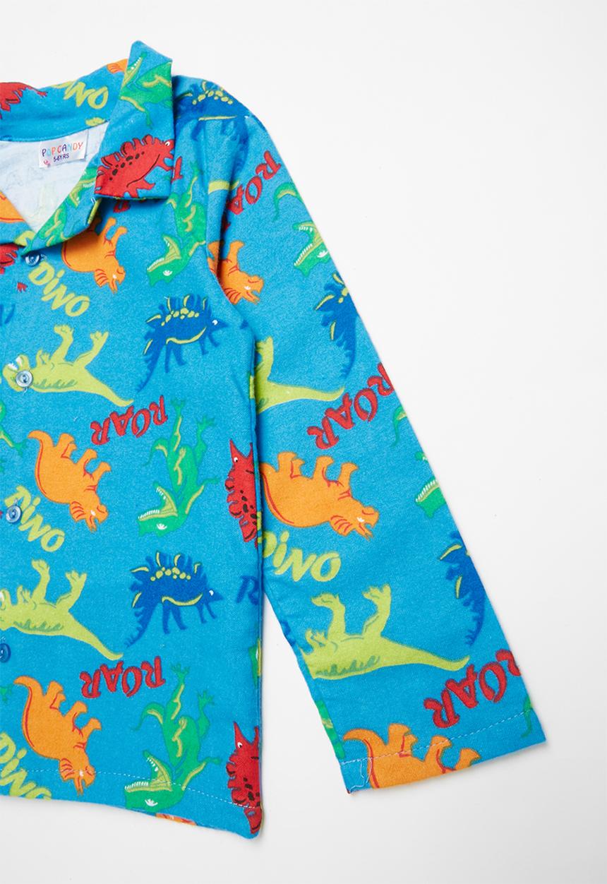 Pop Candy - Dinosaurs full flannel pyjama set - multi
