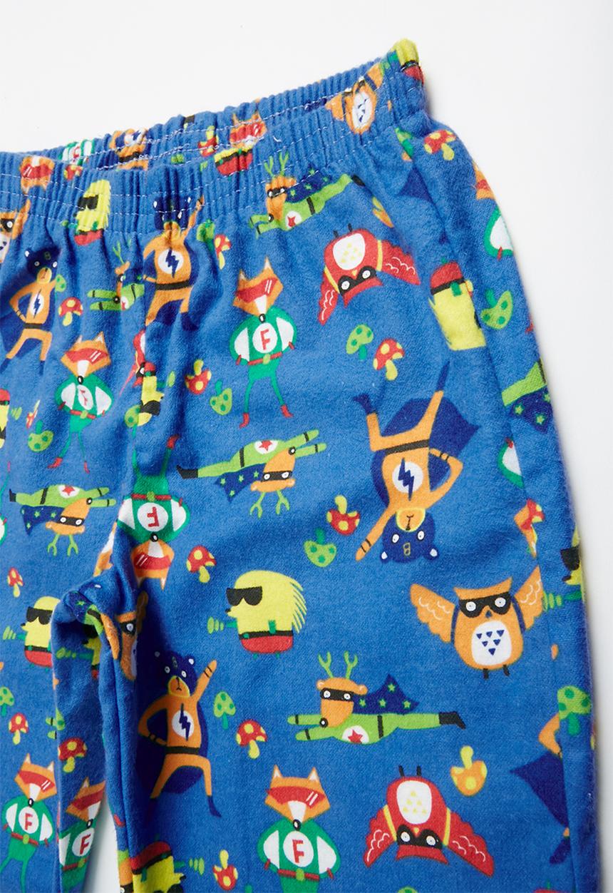 Pop Candy - Super hero full flannel pyjama top & bottom - multi