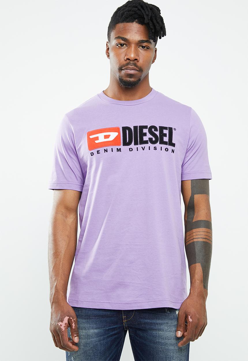 Diesel  - T-just-division logo short sleeve tee - purple 