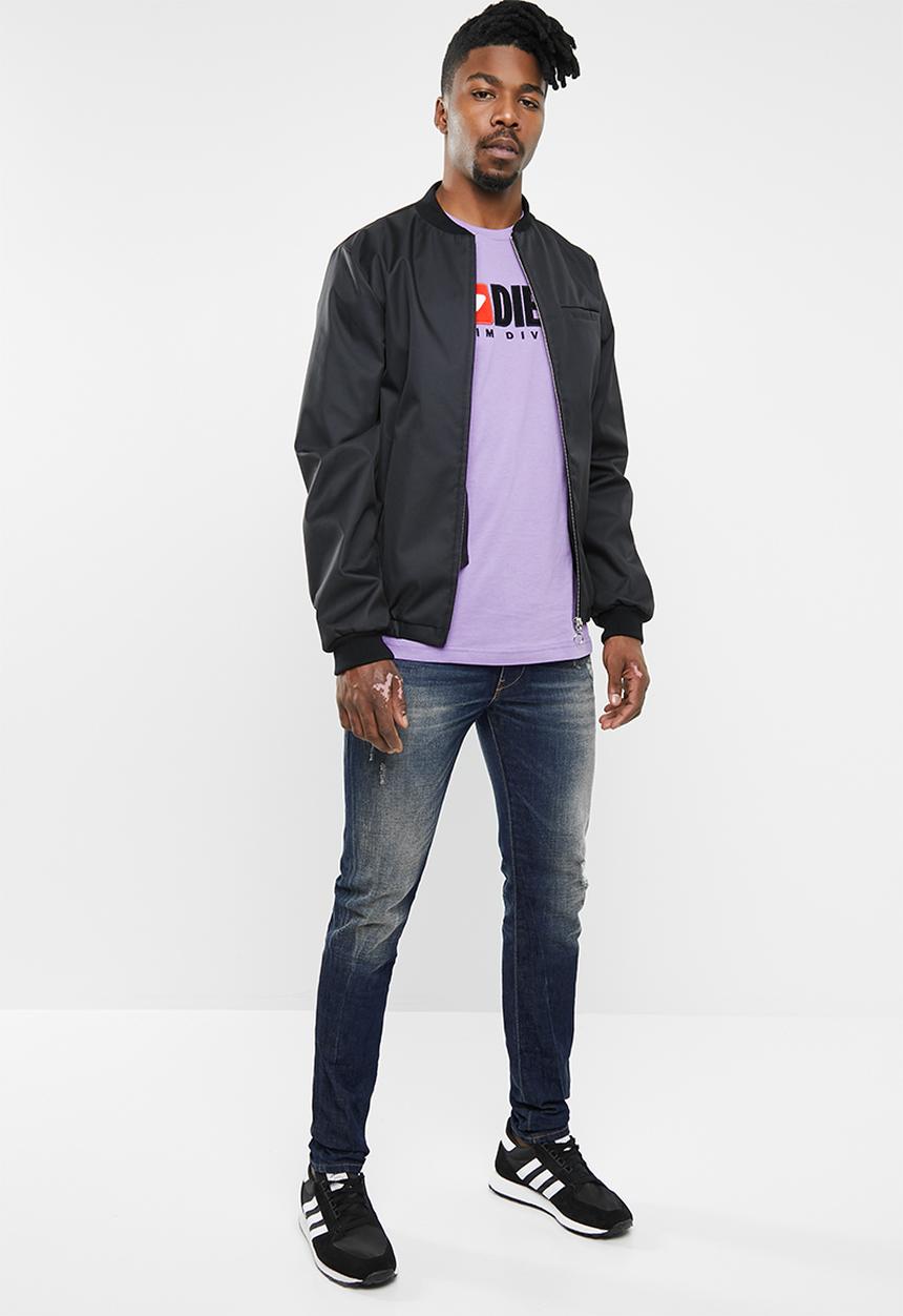 Diesel  - T-just-division logo short sleeve tee - purple 