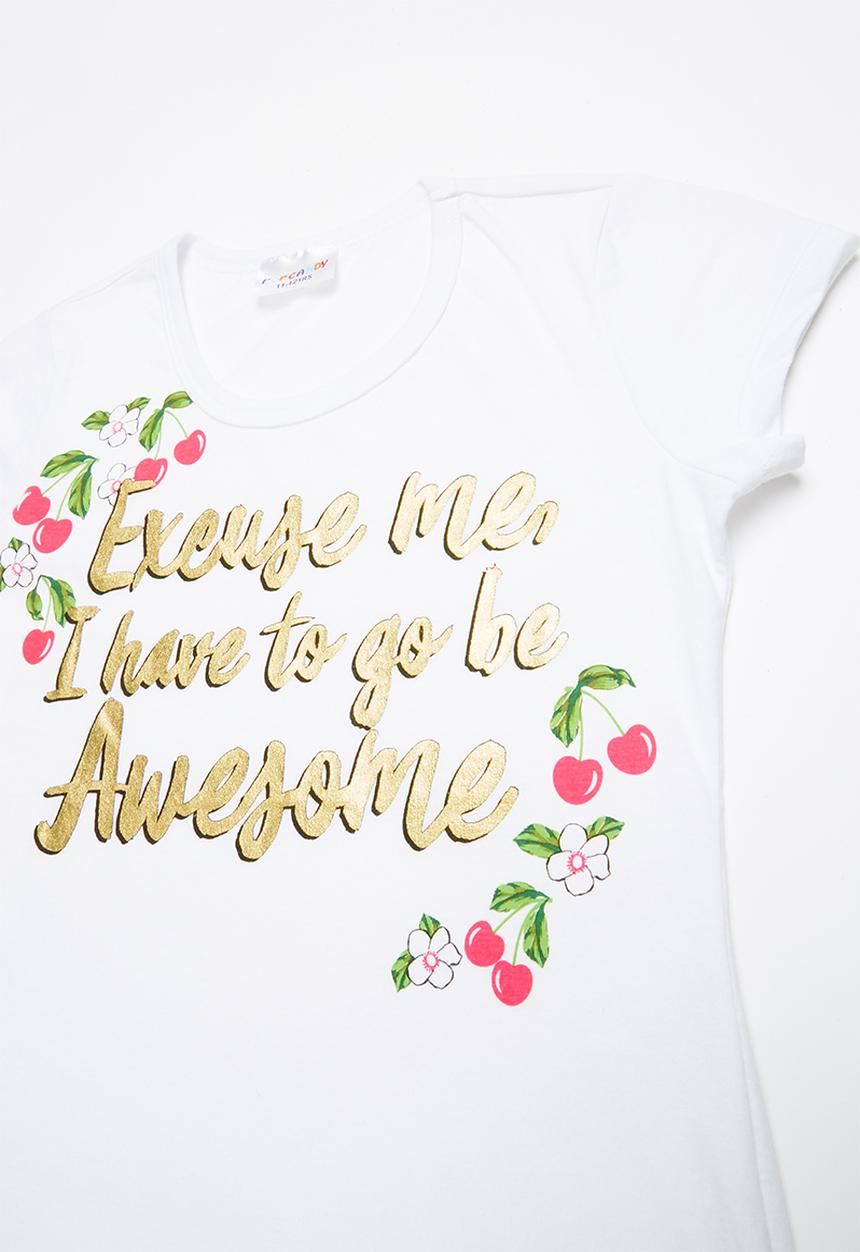 Pop Candy - Printed short sleeve tee - white 