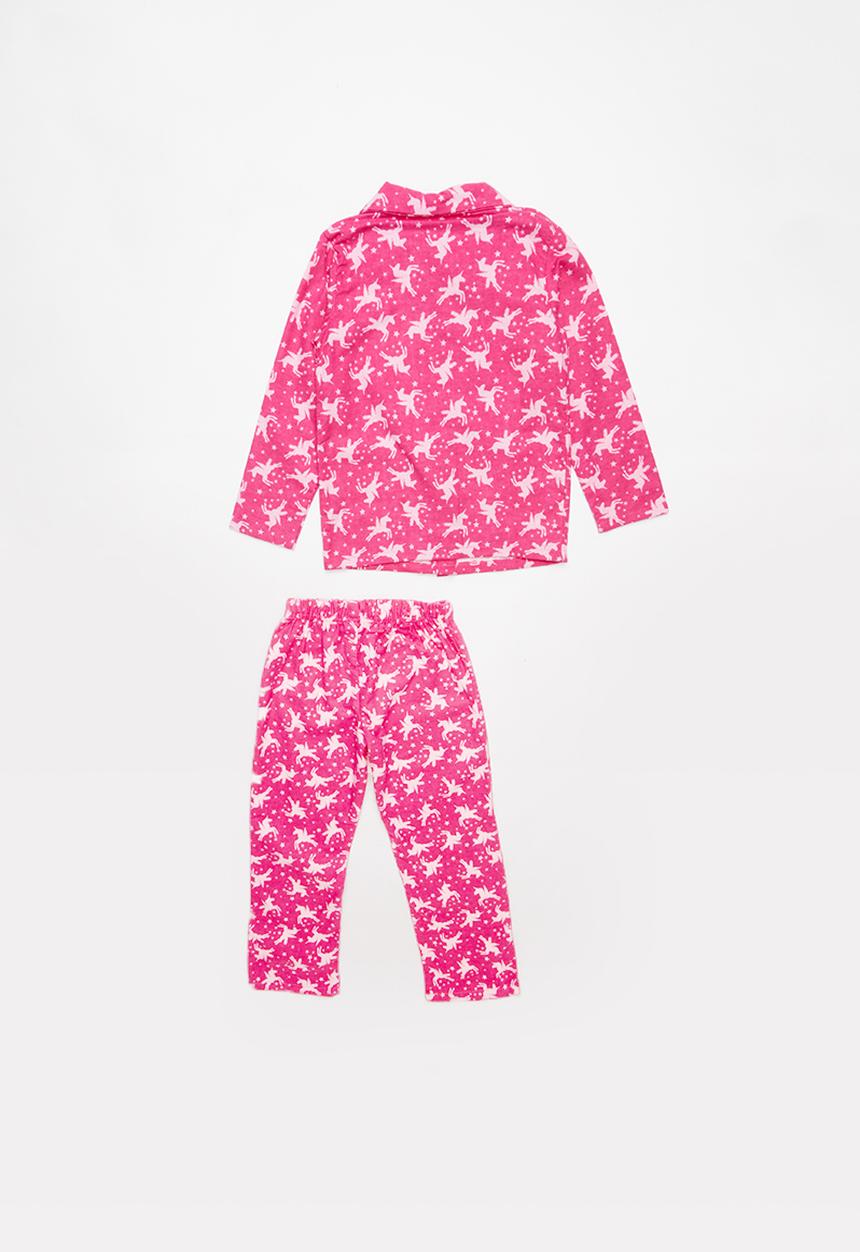 Pop Candy - Full flannel unicorn pyjama top & bottom - pink 