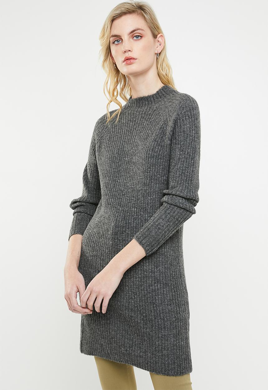 MANGO - Turtleneck longer length knit - grey