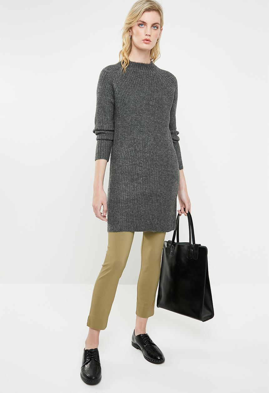 MANGO - Turtleneck longer length knit - grey