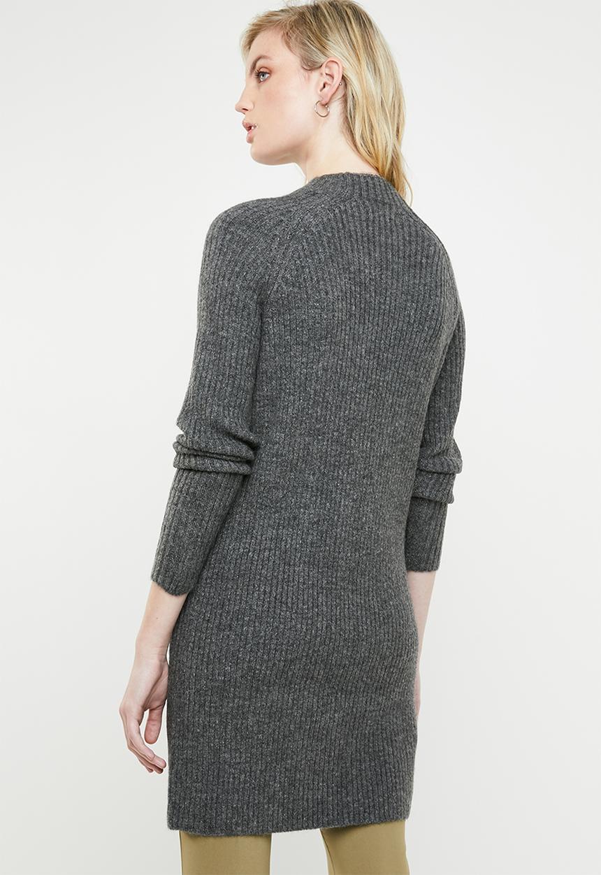 MANGO - Turtleneck longer length knit - grey