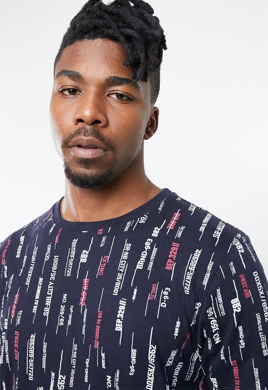 STYLE REPUBLIC - Vertical stripe pj set - grey & navy