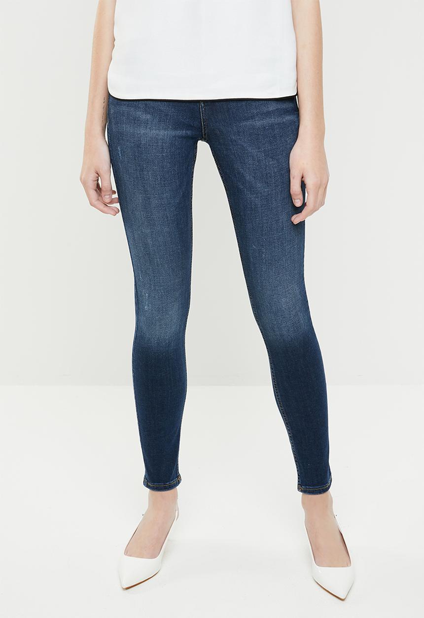 MANGO - High waisted skinny jeans - blue