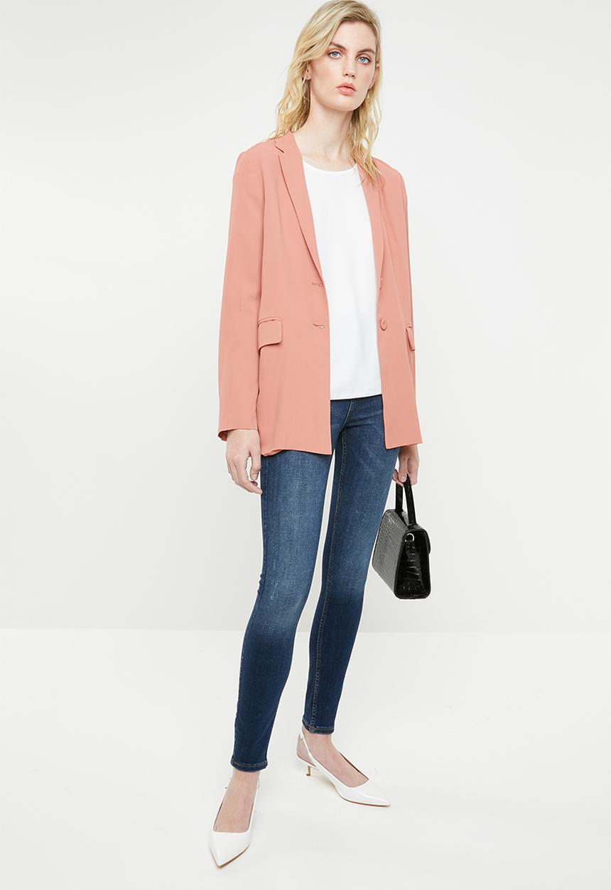MANGO - High waisted skinny jeans - blue