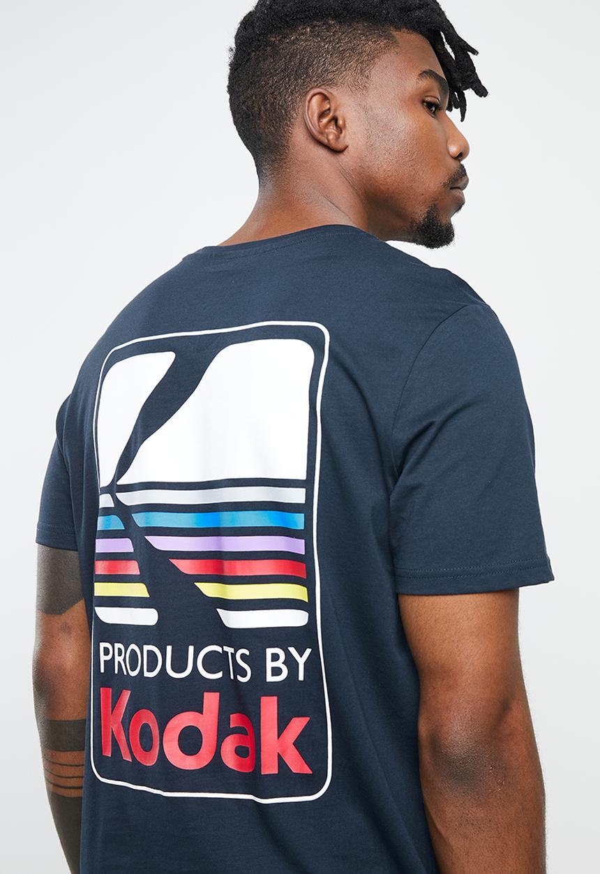 Jack & Jones - Snap crew neck tee - navy 