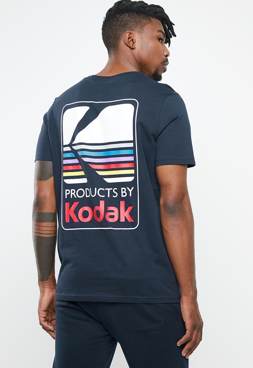 Jack & Jones - Snap crew neck tee - navy 