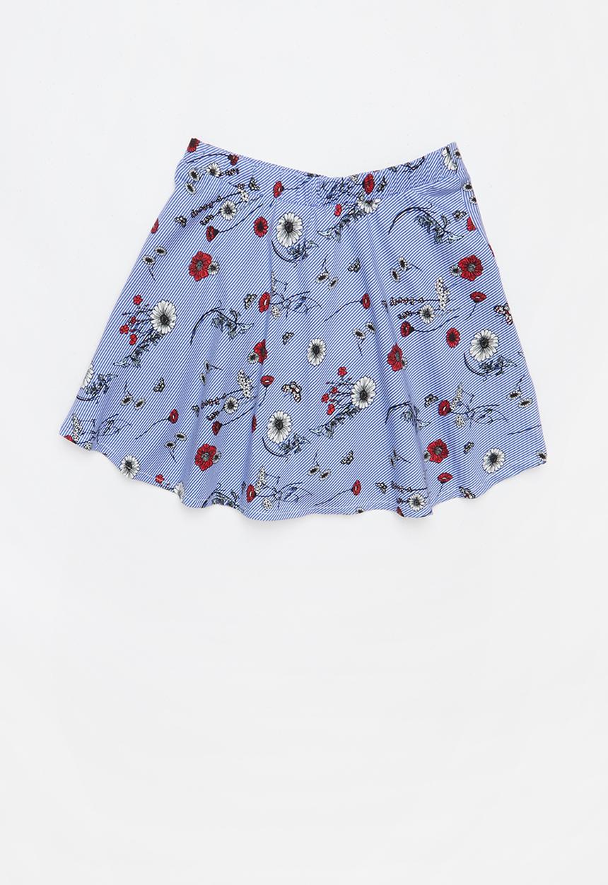 Rebel Republic - A-line button through skirt - multi