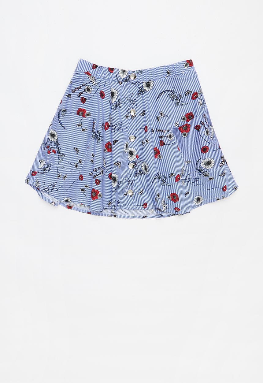 Rebel Republic - A-line button through skirt - multi
