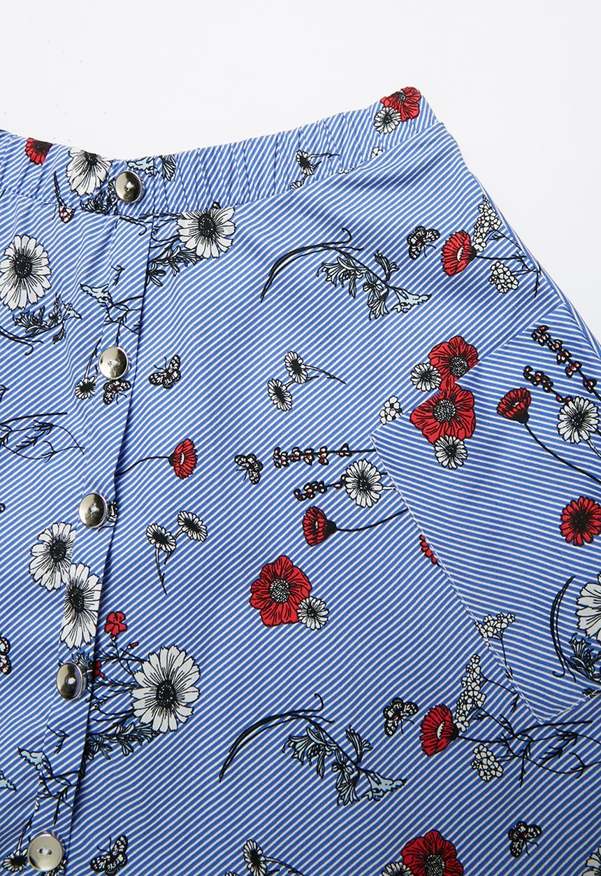 Rebel Republic - A-line button through skirt - multi