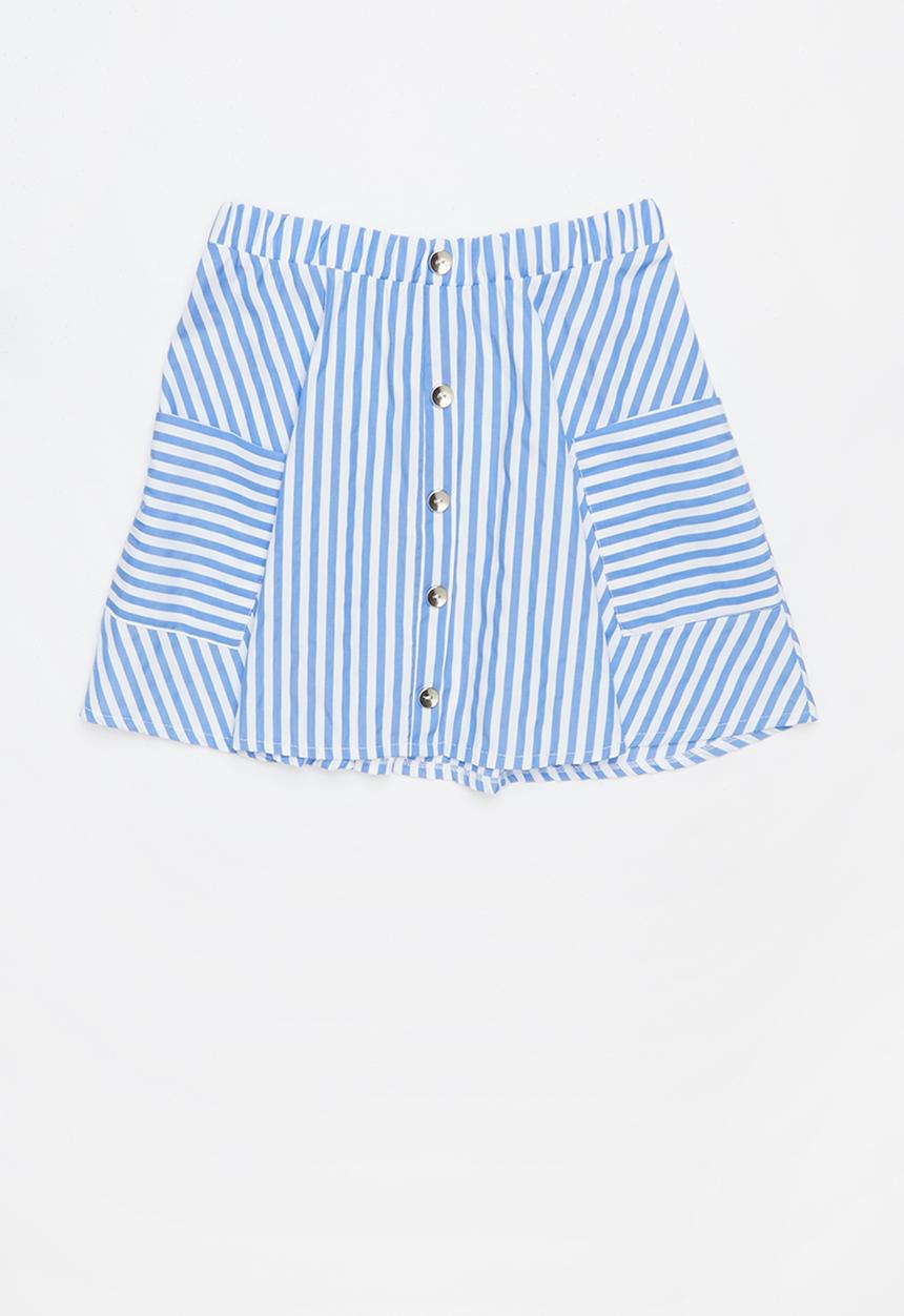 Rebel Republic - A-line button through skirt  - multi