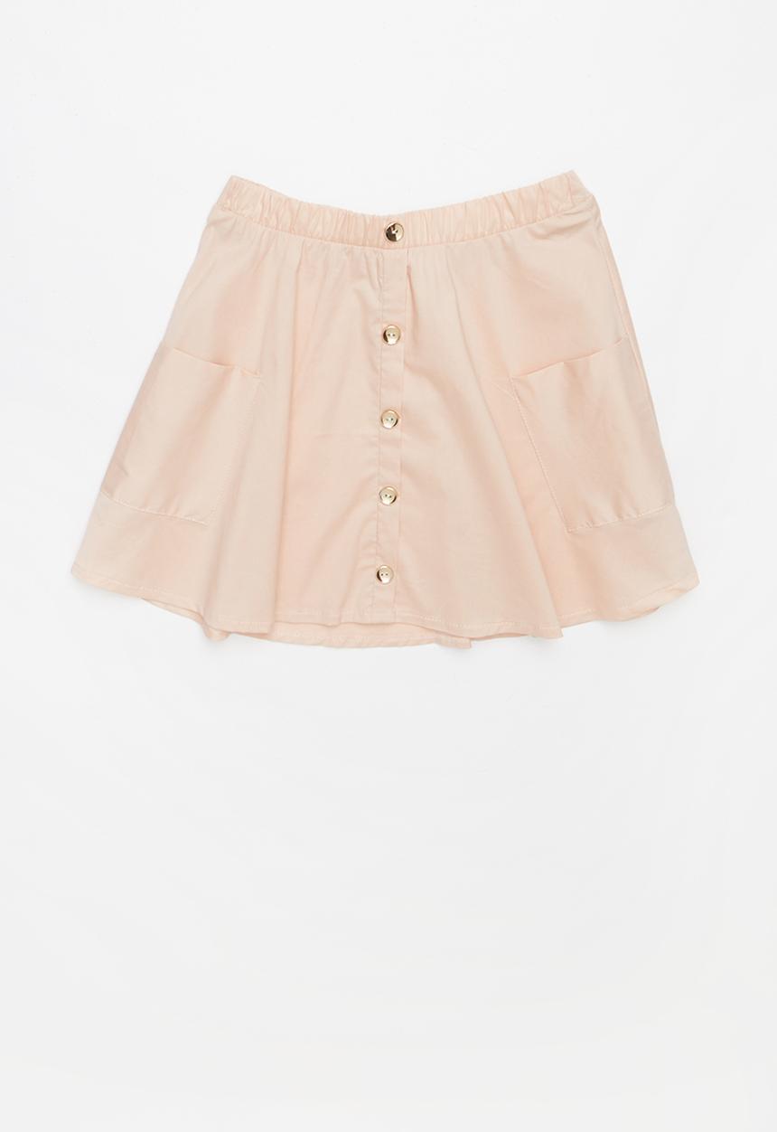Rebel Republic - A-line button through skirt - pink