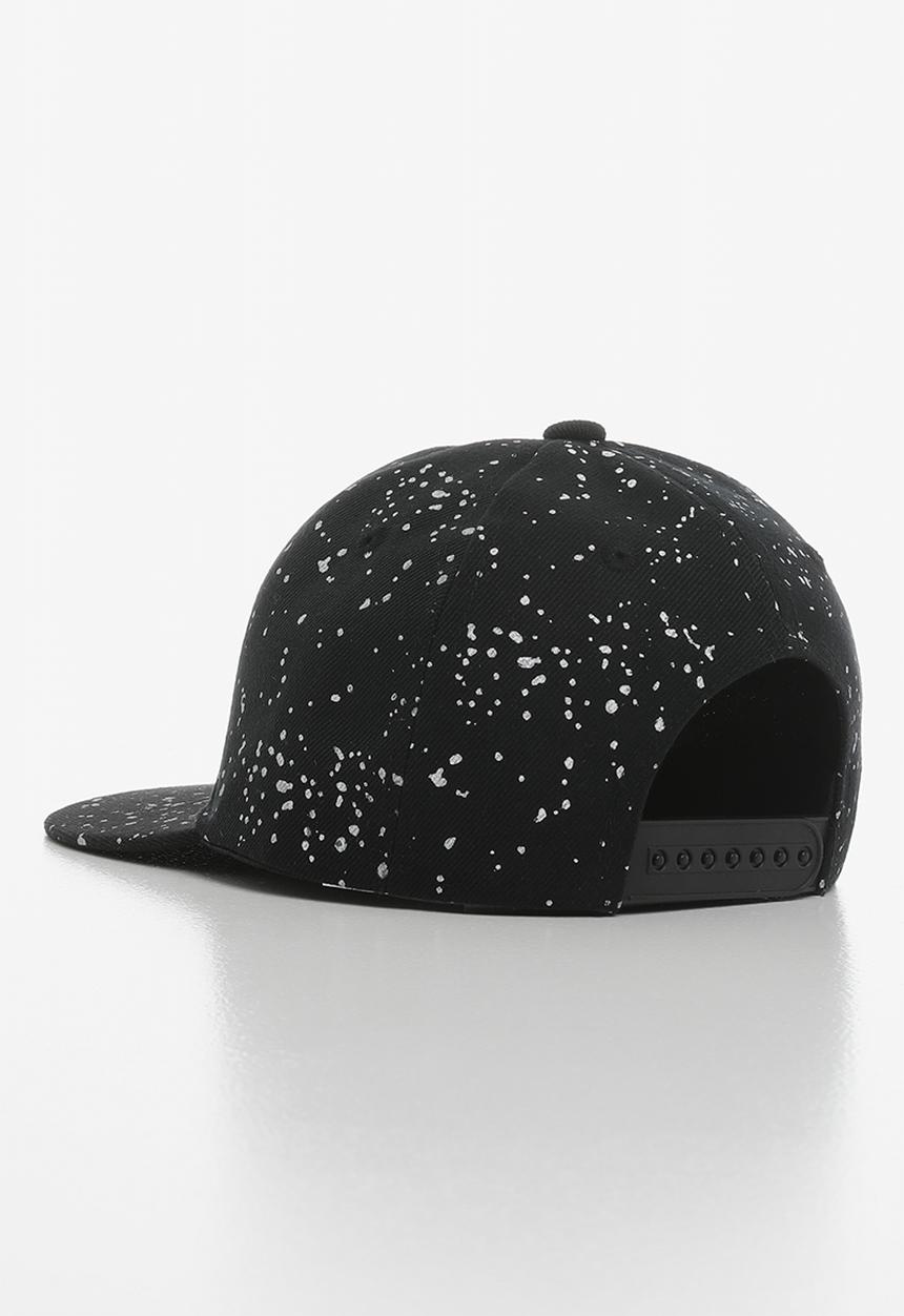 Pop Candy - Splatter flat brim cap - black
