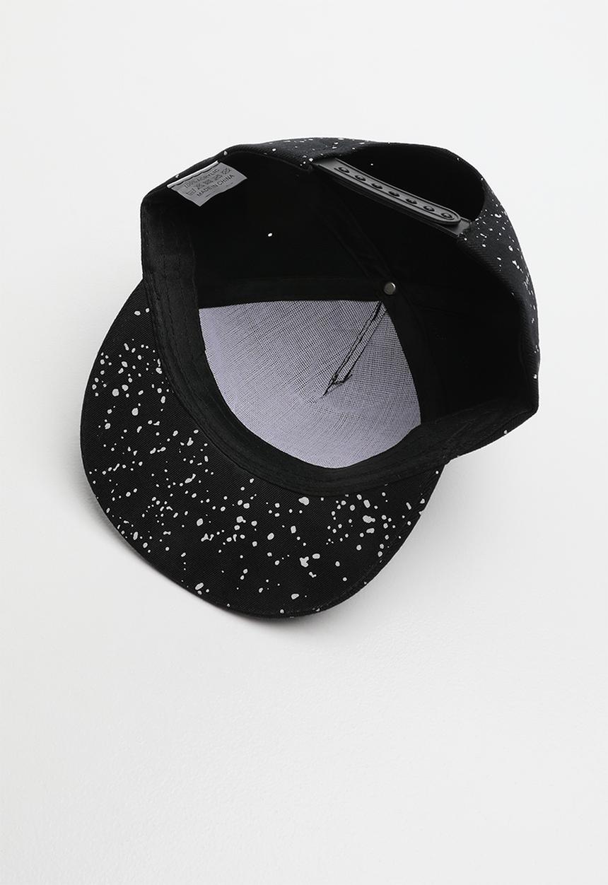 Pop Candy - Splatter flat brim cap - black