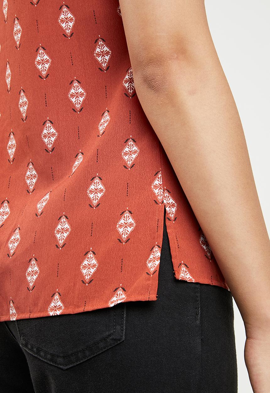 c(inch) - Basic sleeveless shirt - rust