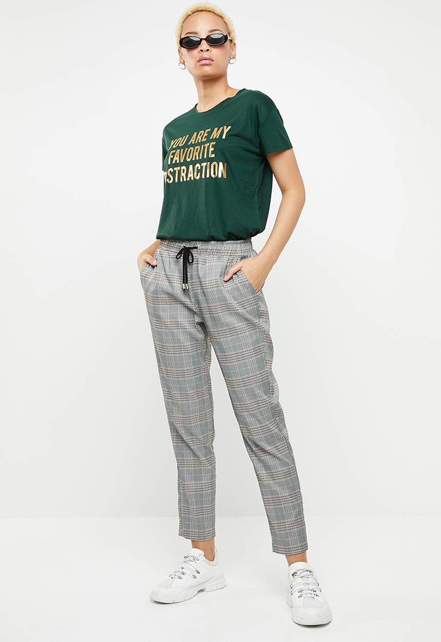 Jacqueline de Yong - Short sleeve print top - green