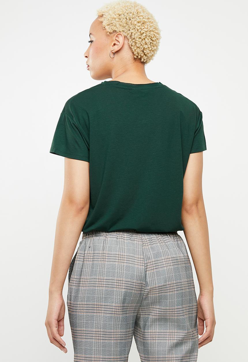Jacqueline de Yong - Short sleeve print top - green