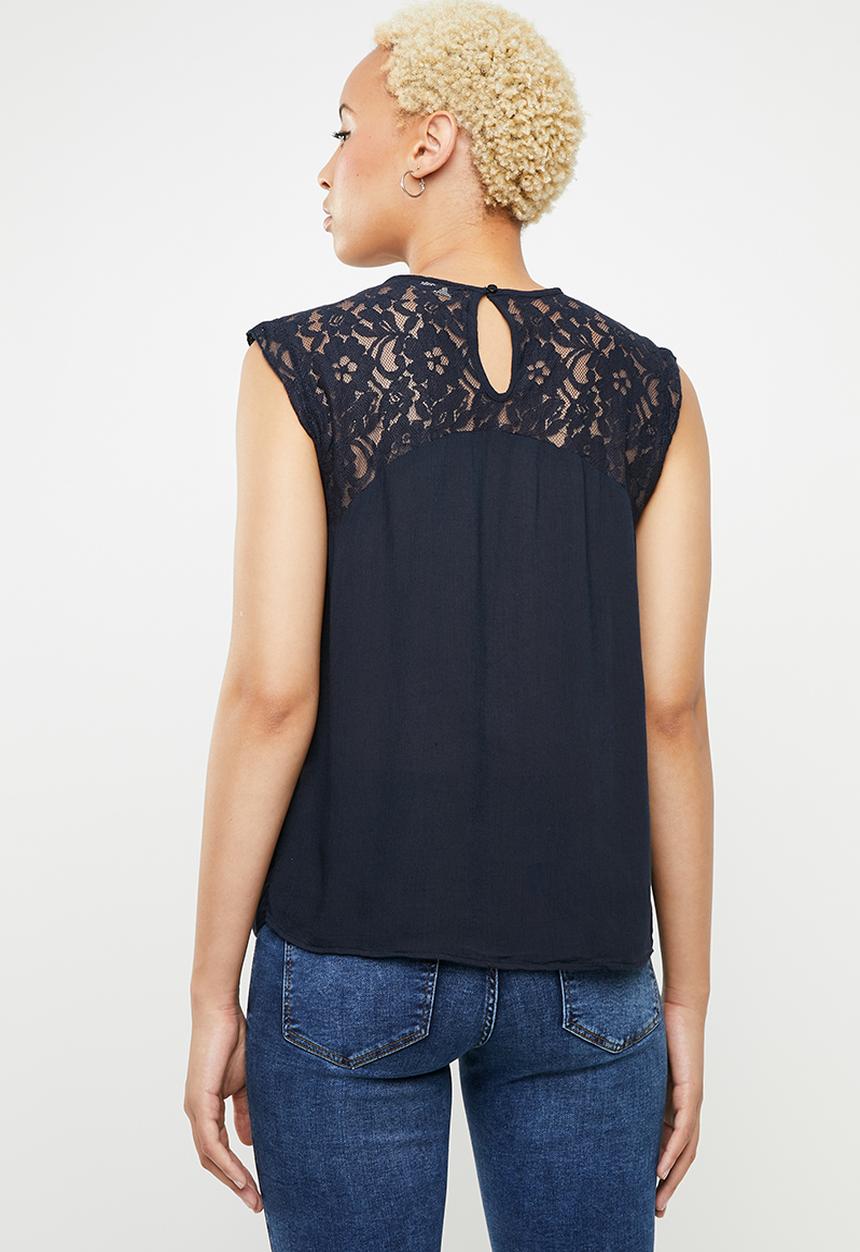 ONLY - Karmen lace top - navy