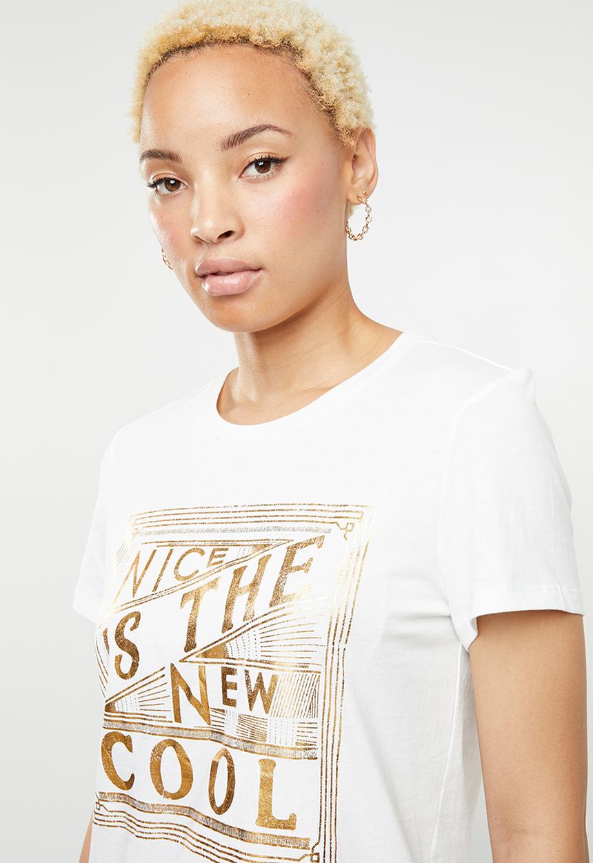 Vero Moda - Fancy short sleeve top - white