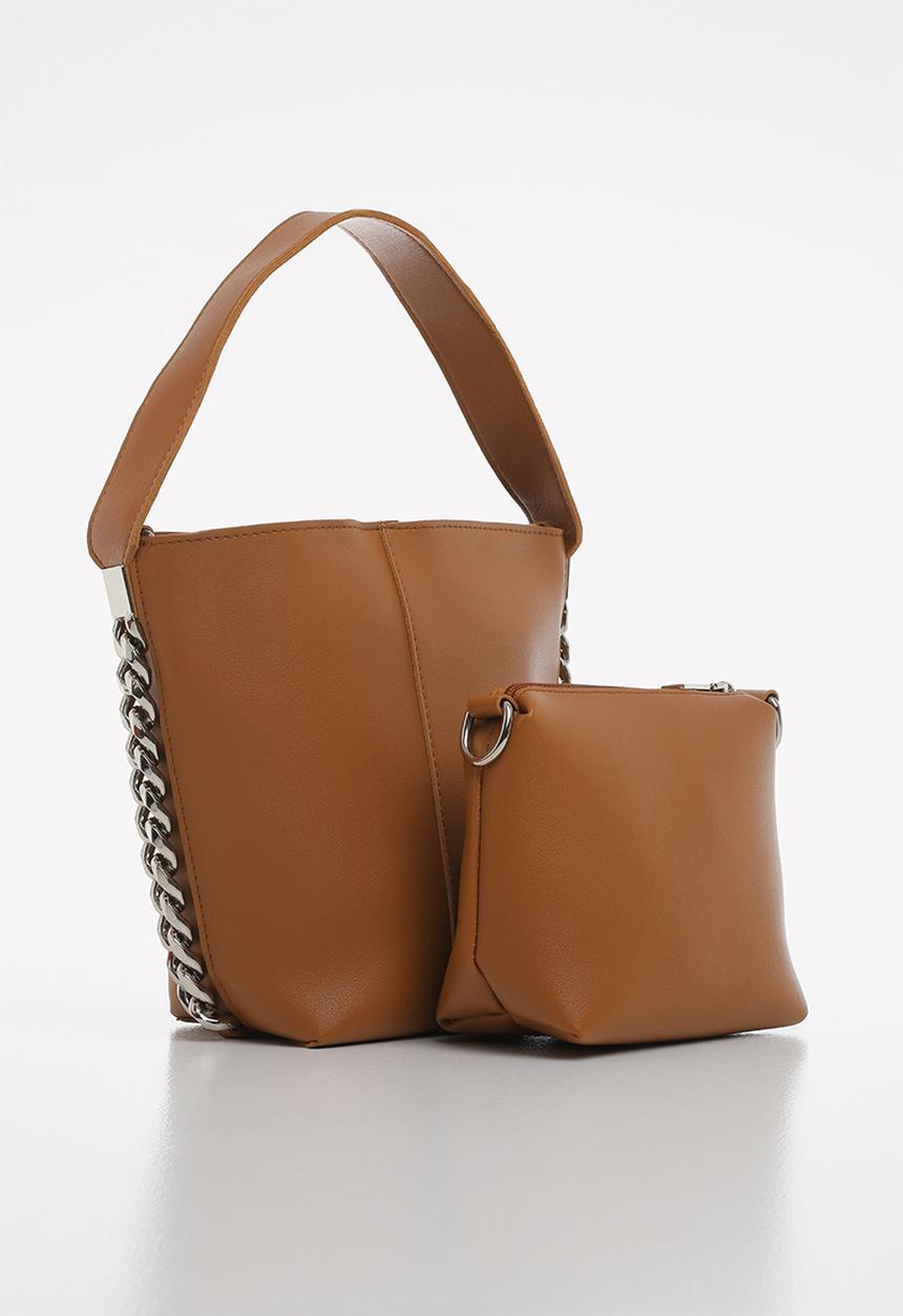 Superbalist - Chain detail tote bag - tan