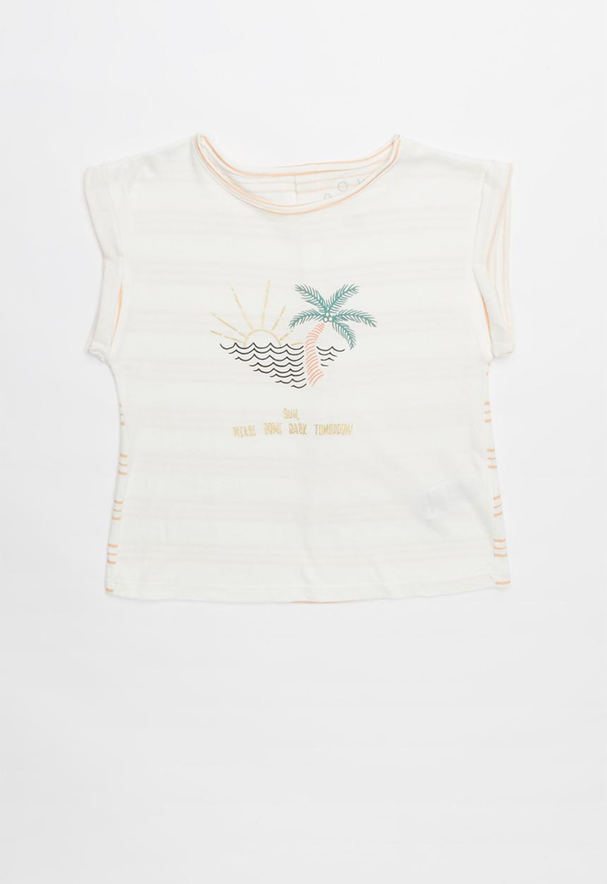Roxy - From the jump b tee - white & coral