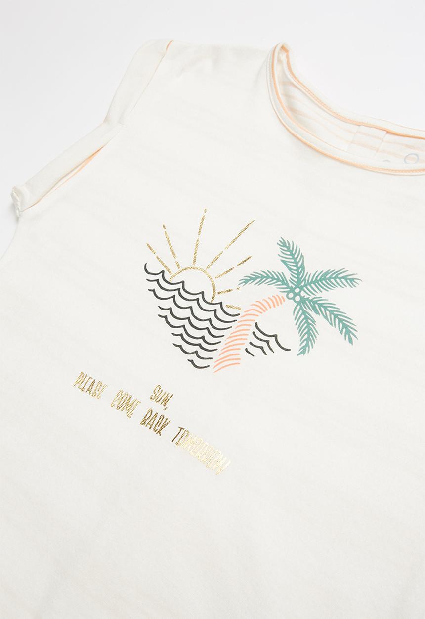 Roxy - From the jump b tee - white & coral