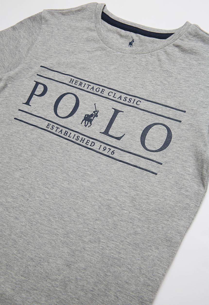 POLO - Daniel printed short sleeve tee - grey