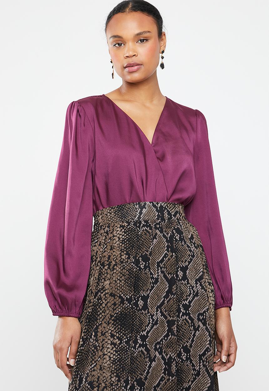 ONLY - Royal long sleeve bodysuit - purple