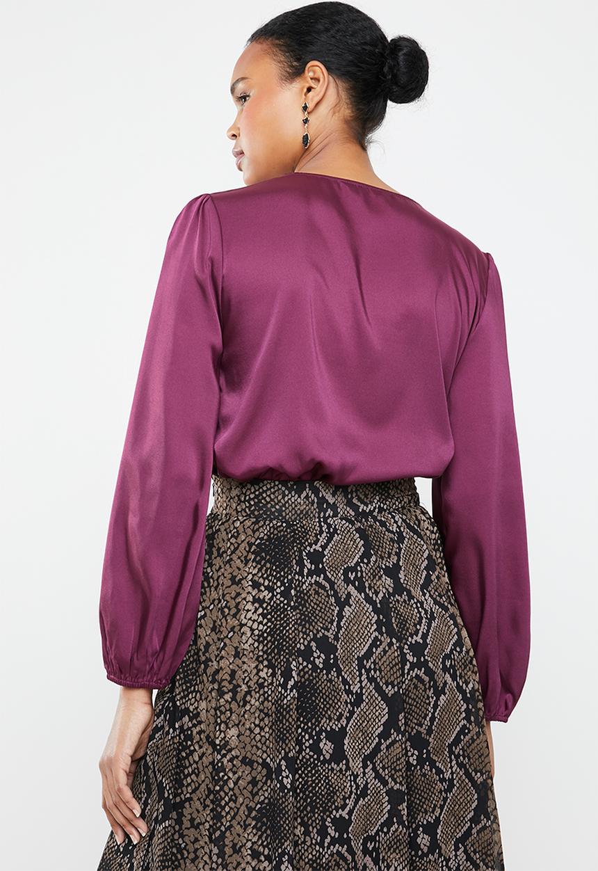 ONLY - Royal long sleeve bodysuit - purple