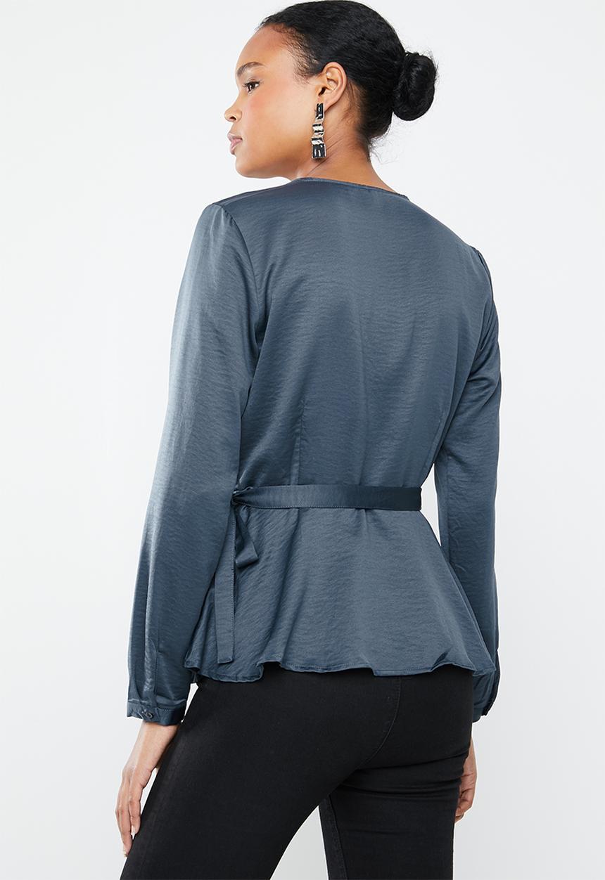 Vero Moda - Florence wrap top - blue