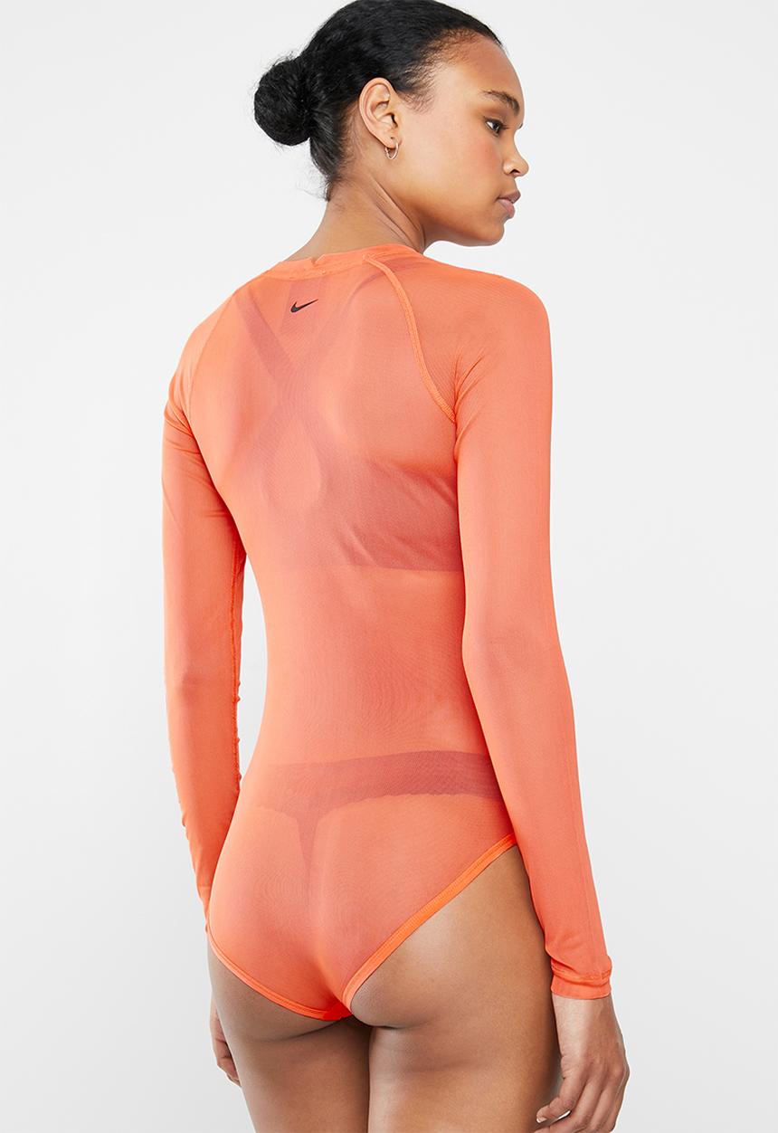 Nike - Baselayer bodysuit - orange & black