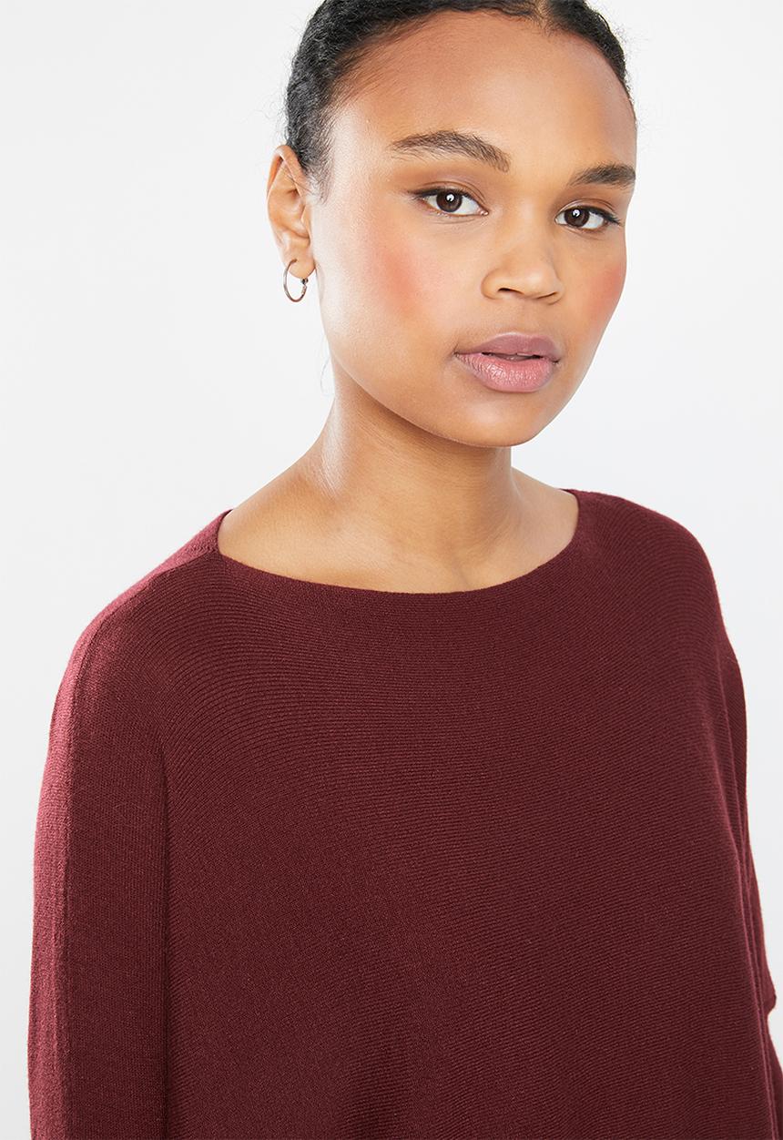 Revenge - Balloon sleeve knit - burgundy
