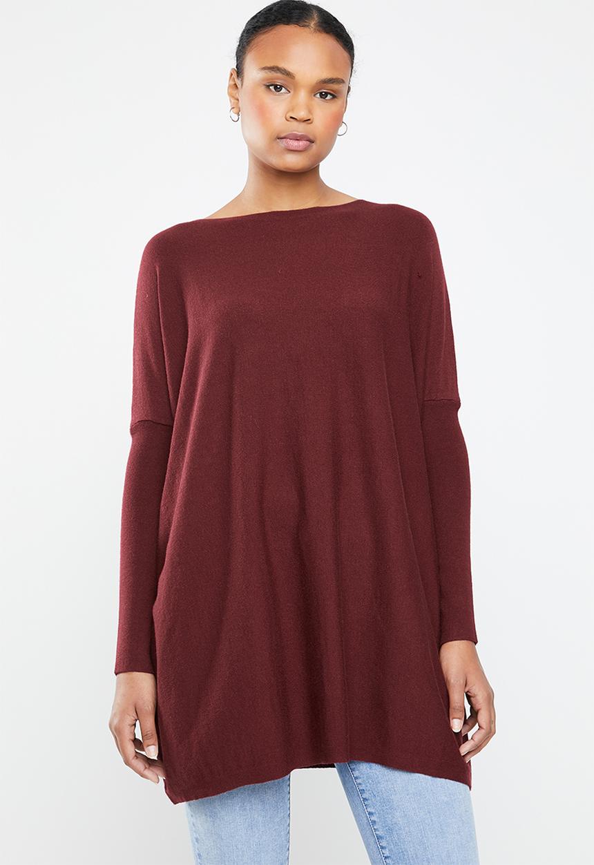 Revenge - Balloon sleeve knit - burgundy