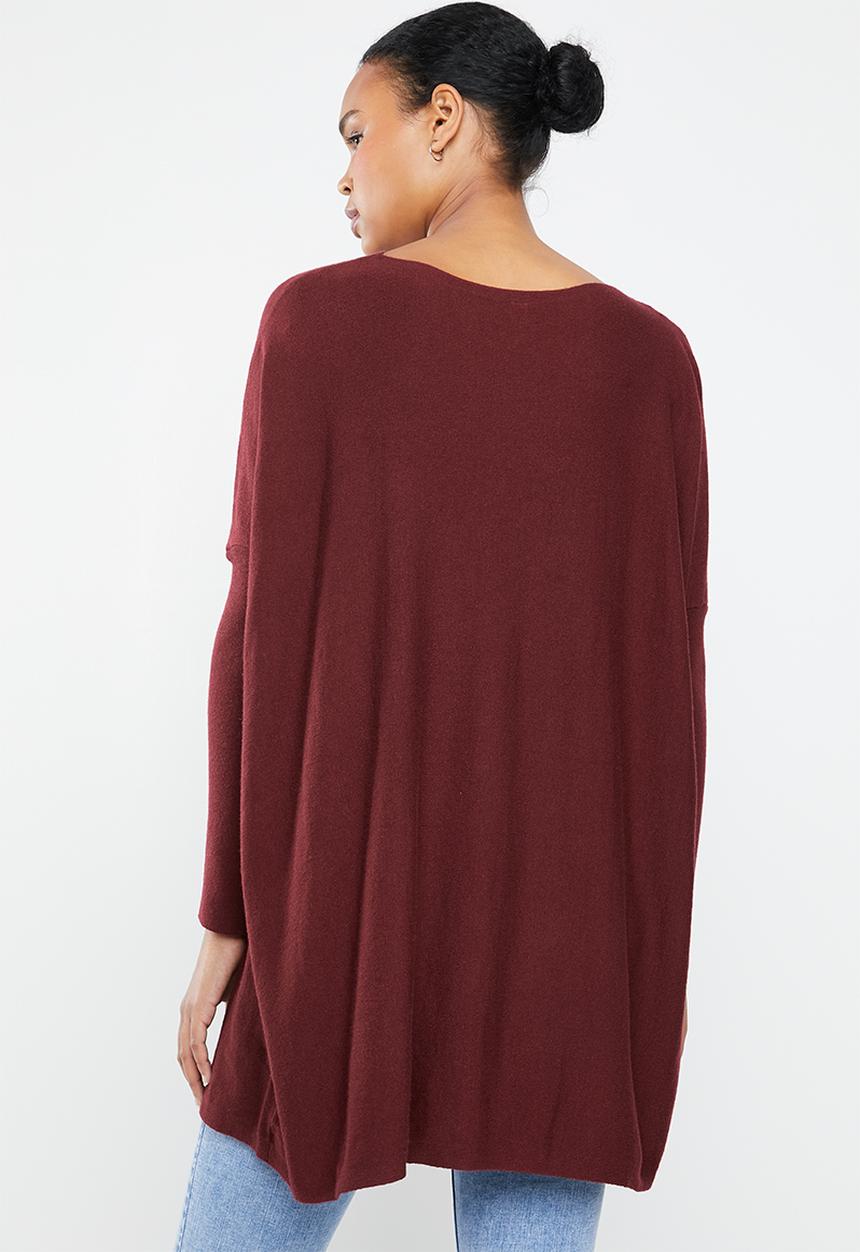 Revenge - Balloon sleeve knit - burgundy