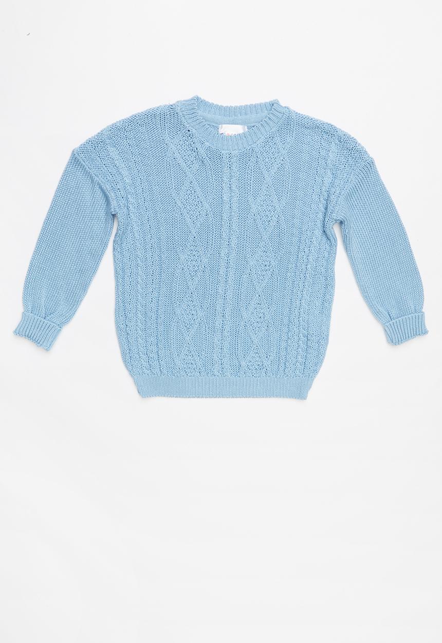 Pop Candy - Long sleeve rib knit - blue
