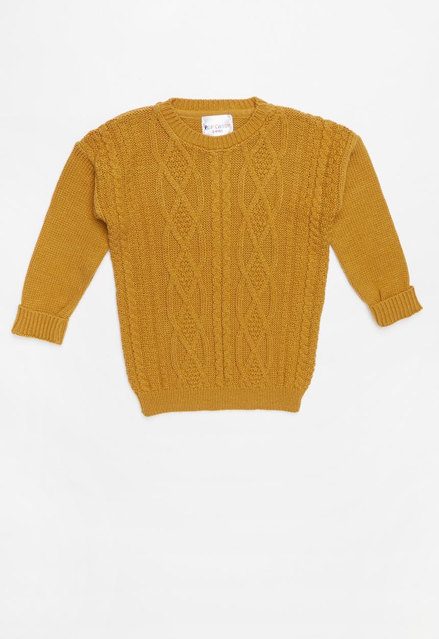 Pop Candy - Long sleeve rib knit - yellow