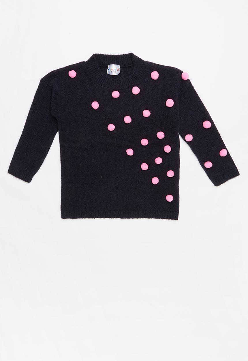 Pop Candy - Pom pom knit - navy