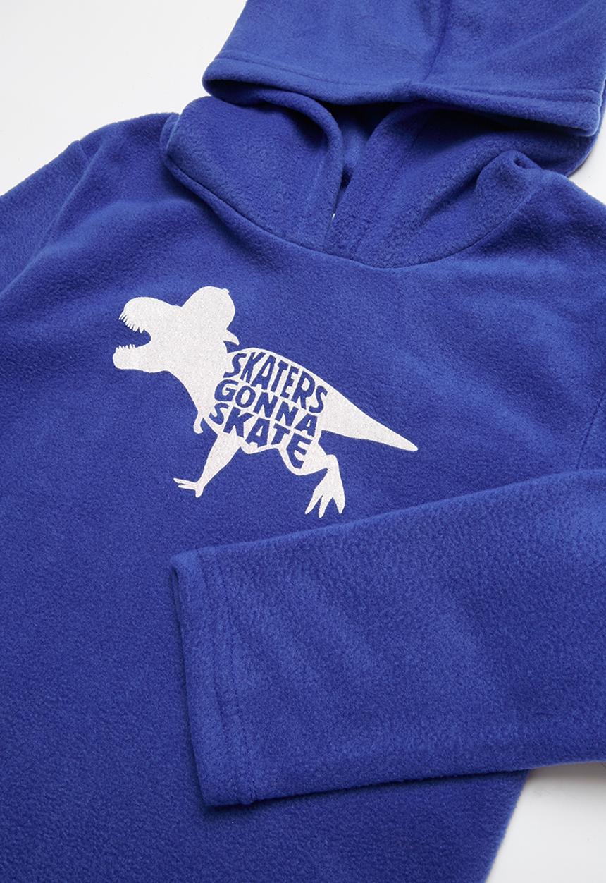 Pop Candy - Hooded dino top - blue 