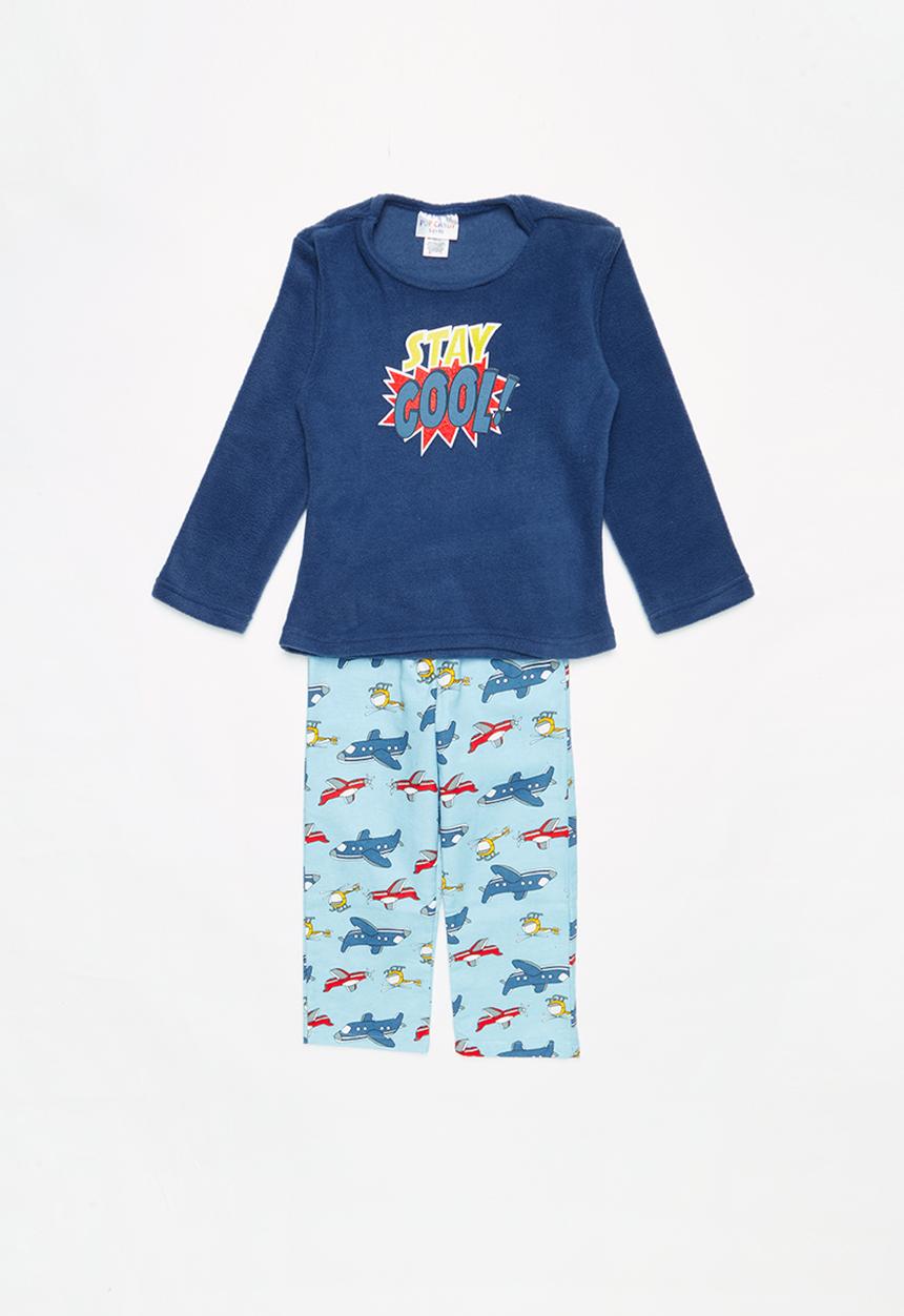 Pop Candy - Fleece and flannel pyjamas - blue
