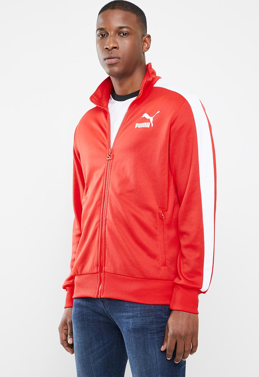 PUMA - Archive t7 track jacket - red & white