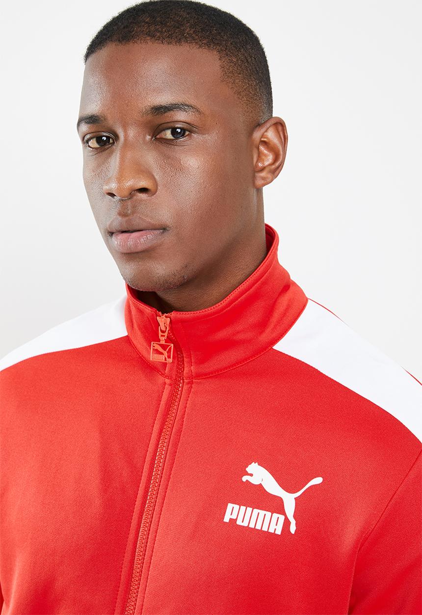 PUMA - Archive t7 track jacket - red & white