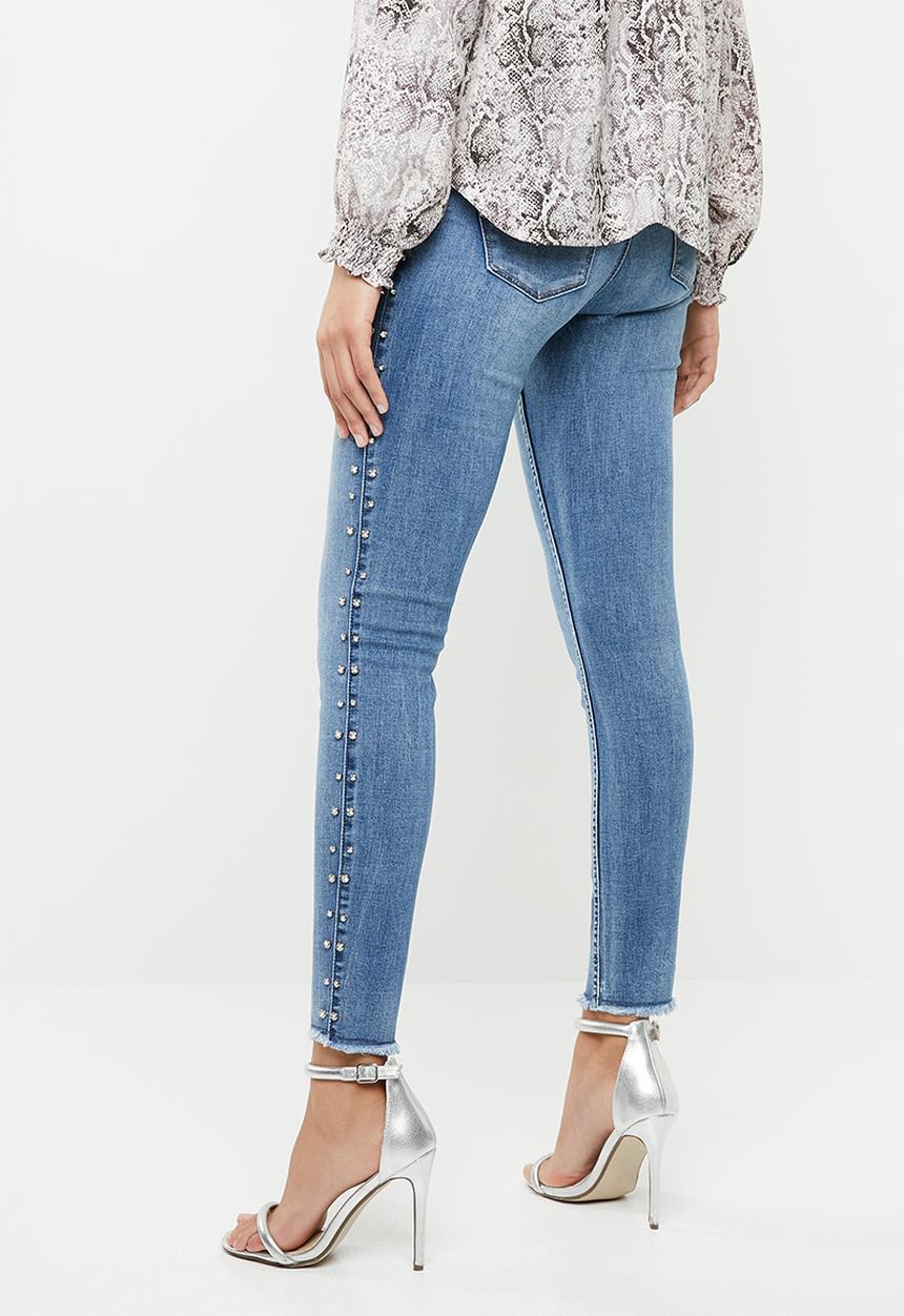 SISSY BOY - Side seam riveted studs axel skinny  - blue