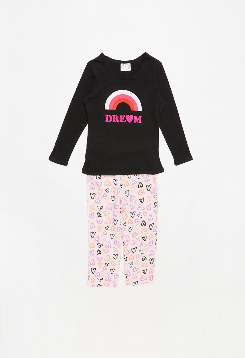 Pop Candy - Flannel hearts pyjama set - multi