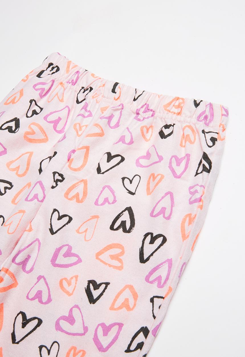 Pop Candy - Flannel hearts pyjama set - multi