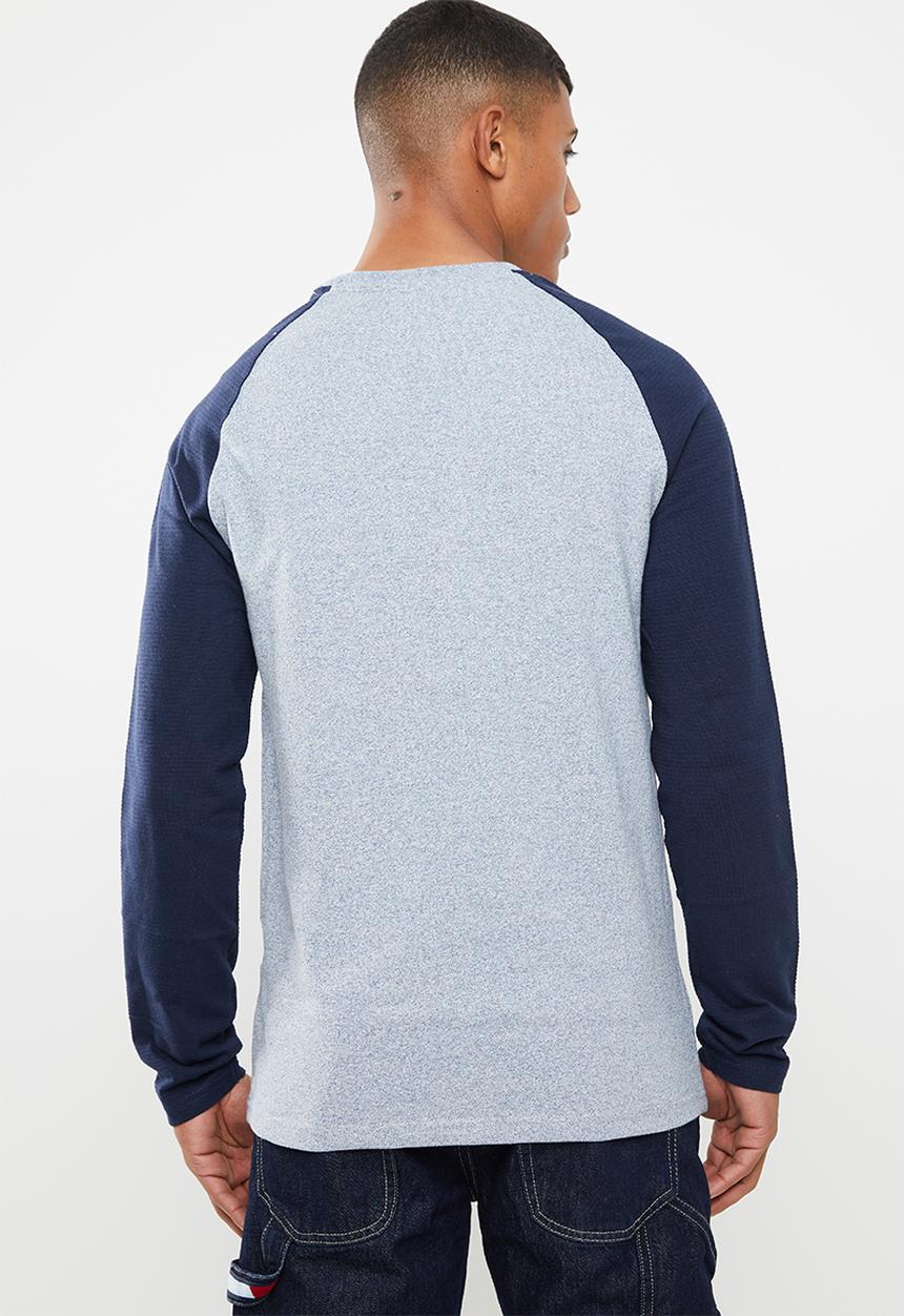 Brave Soul - Kabuto crew neck raglan sweater - navy & blue 