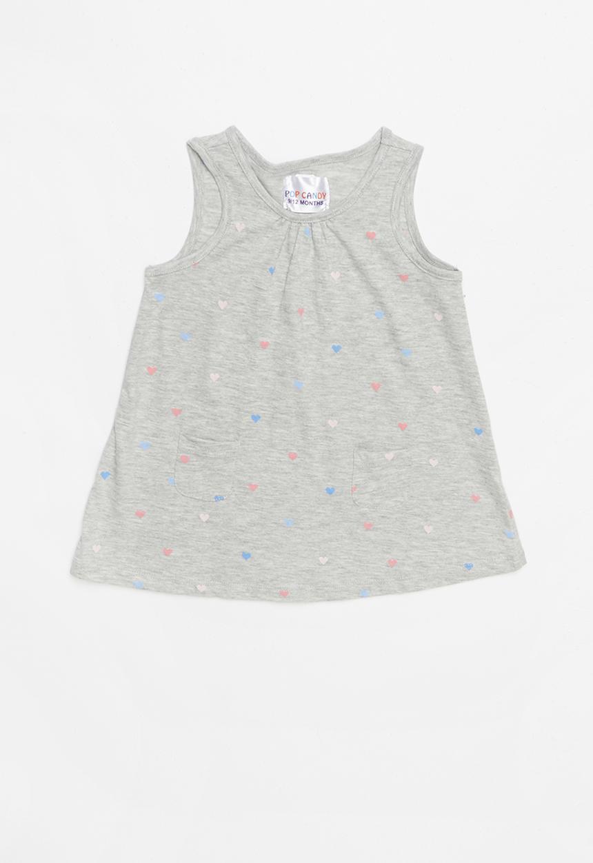 Pop Candy - Printed sleeveless vest - grey