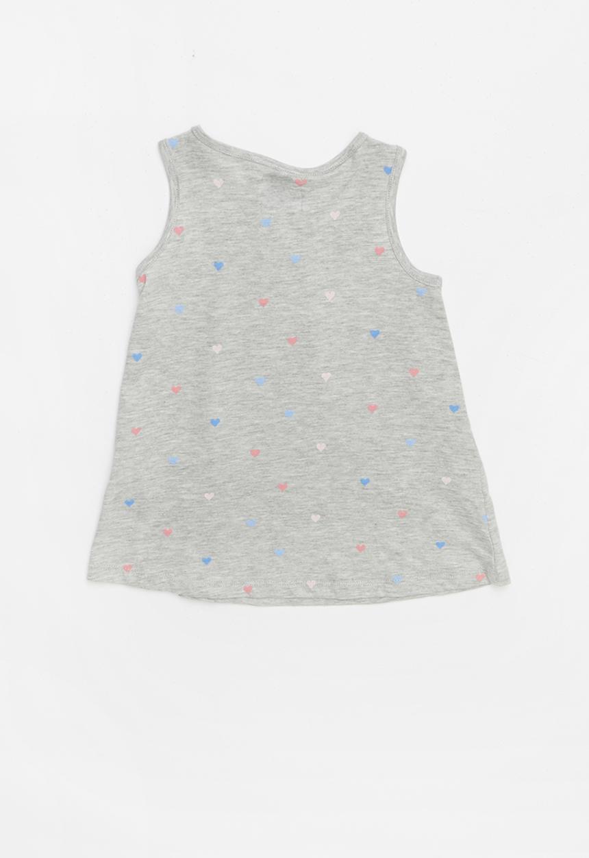Pop Candy - Printed sleeveless vest - grey